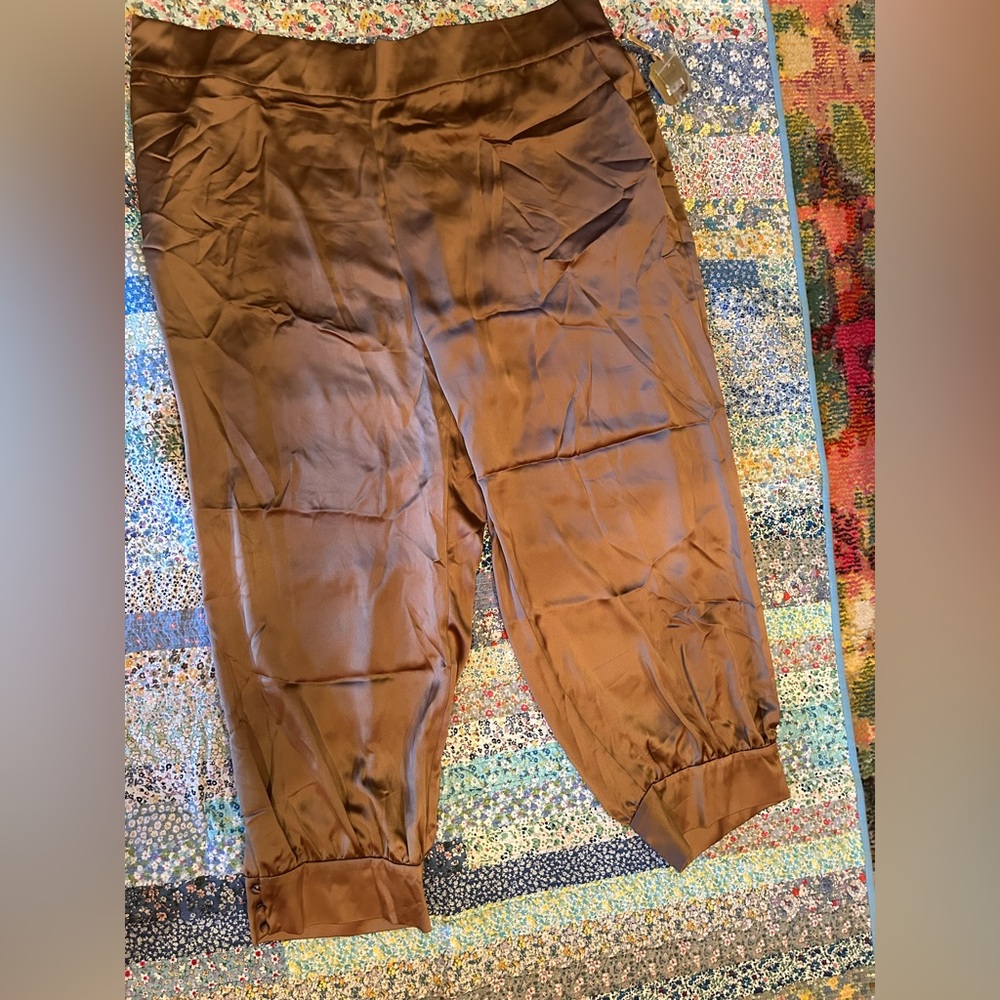 NWT Ryegrass Satin Cropped Ankle Pants